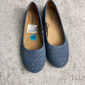 Blue/Navy flats with cut outs